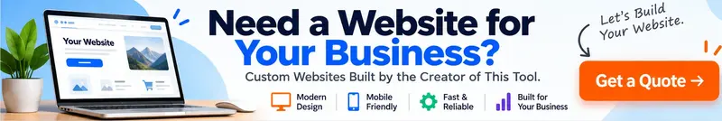Need a website for your business? Get a quote